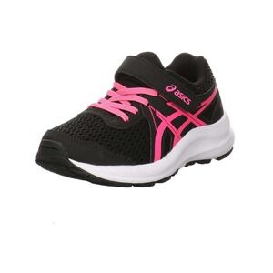 ASICS Kid's Contend 7 Running Shoes Size 2 Black Hot Pink Sneakers‎